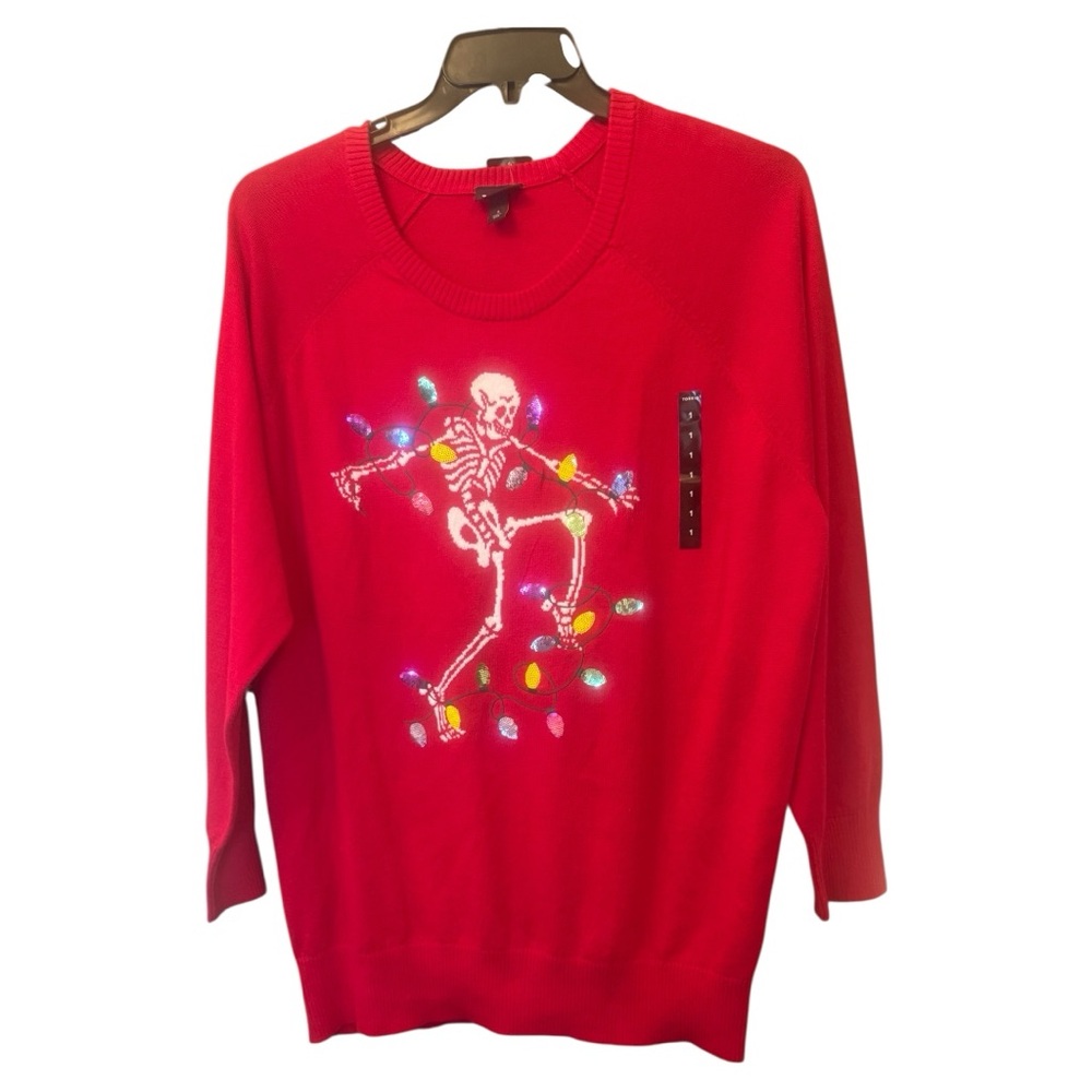 Torrid NWT dancing skeleton 100% cotton crew Ragland sleeve. sz (14/16) Torrid 1